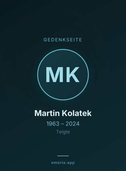 Gedenkportrait von Martin Kolatek