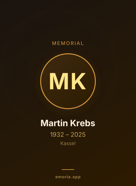 Memorial portrait of Martin Krebs