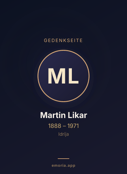 Gedenkportrait von Martin Likar