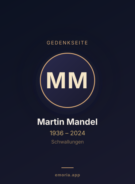 Gedenkportrait von Martin Mandel