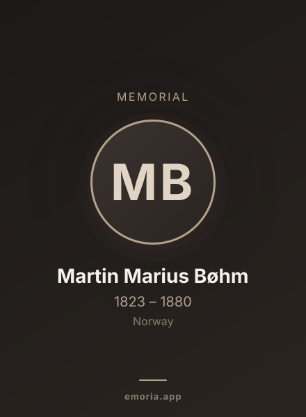Memorial portrait of Martin Marius Bøhm