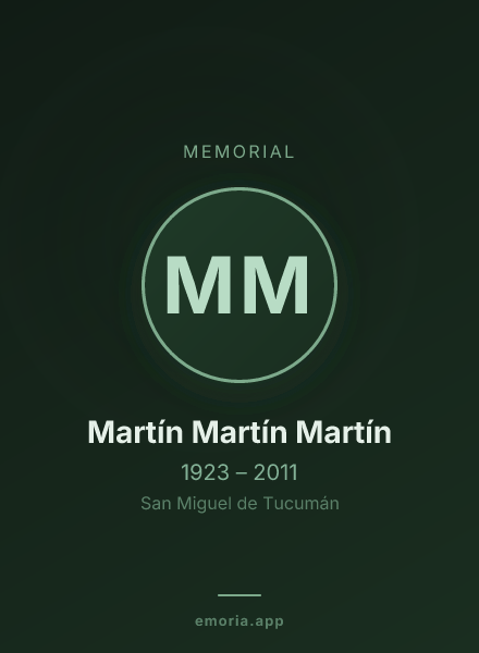 Memorial portrait of Martín Martín Martín