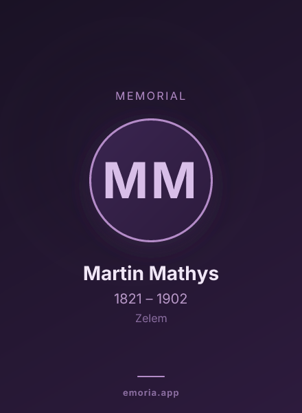 Memorial portrait of Martin Mathys