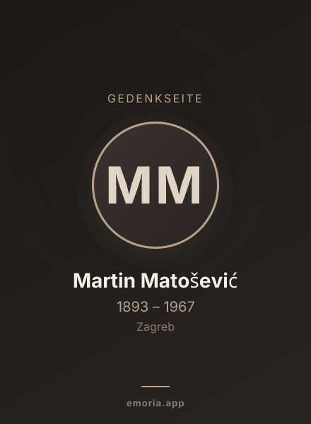 Gedenkportrait von Martin Matošević