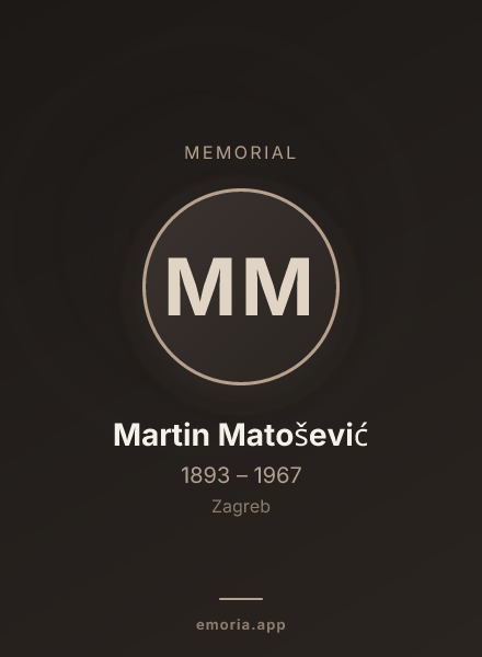 Memorial portrait of Martin Matošević