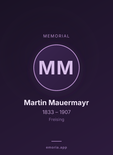 Memorial portrait of Martin Mauermayr