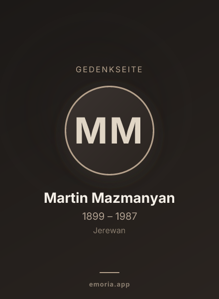 Gedenkportrait von Martin Mazmanyan