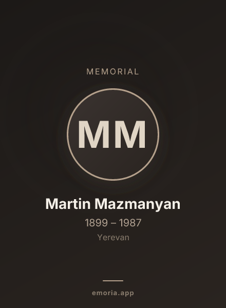 Memorial portrait of Martin Mazmanyan