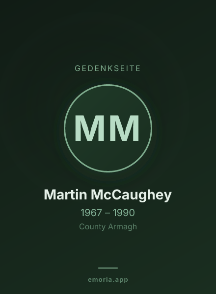 Gedenkportrait von Martin McCaughey