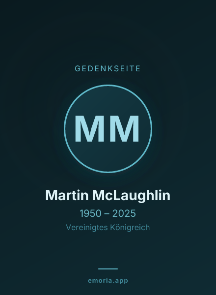 Gedenkportrait von Martin McLaughlin