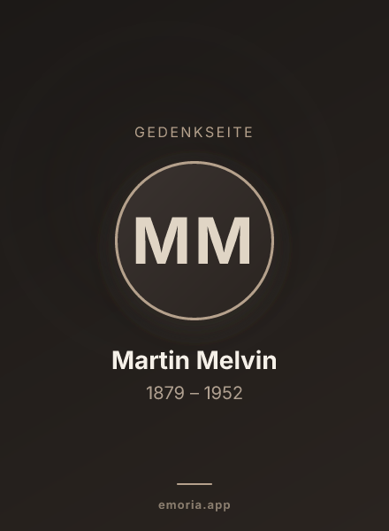 Gedenkportrait von Martin Melvin