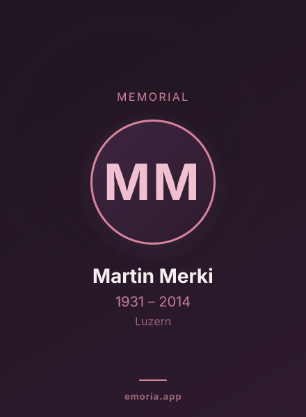 Memorial portrait of Martin Merki