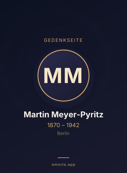Gedenkportrait von Martin Meyer-Pyritz