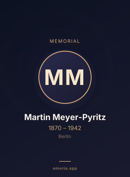 Memorial portrait of Martin Meyer-Pyritz