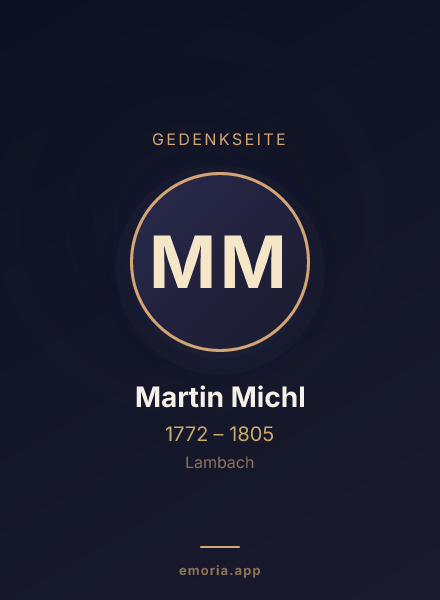 Gedenkportrait von Martin Michl
