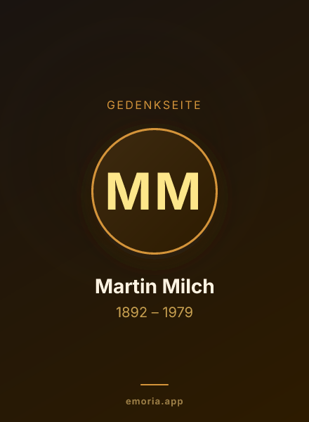 Gedenkportrait von Martin Milch