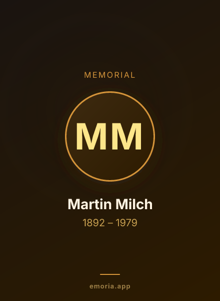 Memorial portrait of Martin Milch