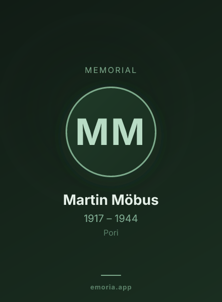 Memorial portrait of Martin Möbus