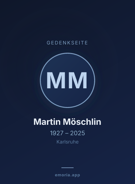 Gedenkportrait von Martin Möschlin