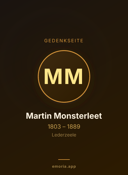 Gedenkportrait von Martin Monsterleet