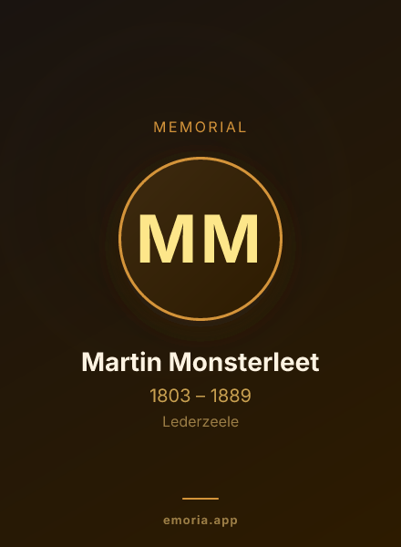 Memorial portrait of Martin Monsterleet