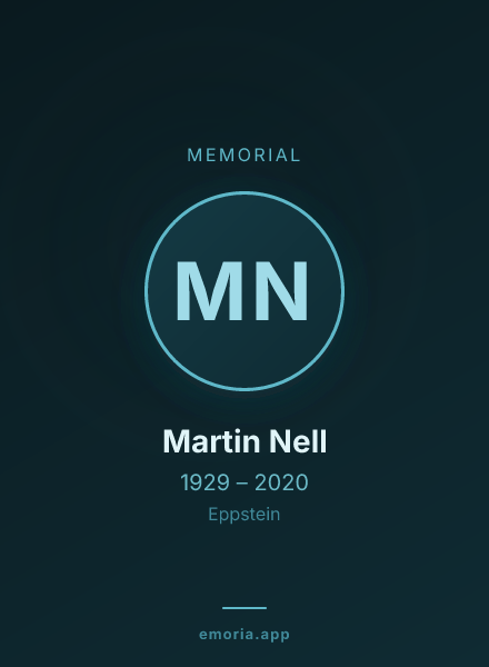 Memorial portrait of Martin Nell
