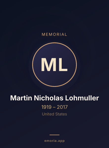 Memorial portrait of Martin Nicholas Lohmuller