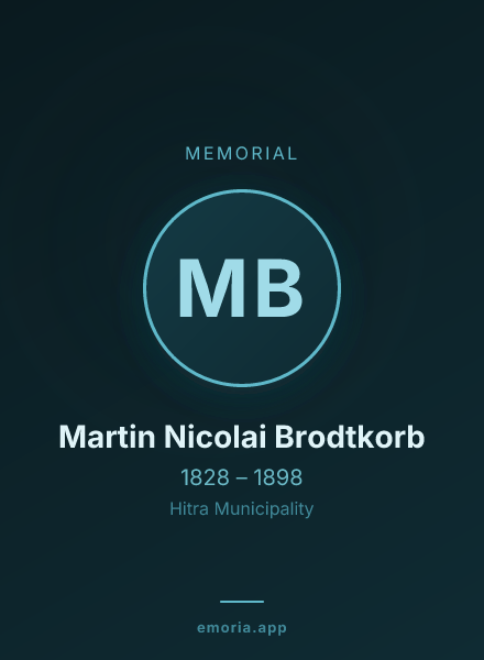 Memorial portrait of Martin Nicolai Brodtkorb