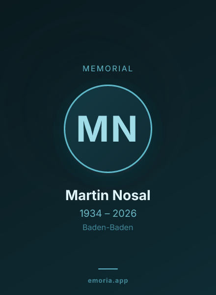 Memorial portrait of Martin Nosal