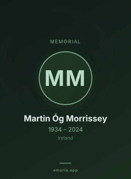 Memorial portrait of Martin Óg Morrissey