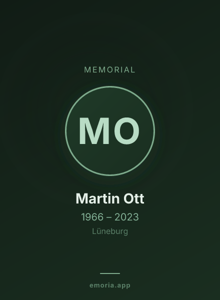Memorial portrait of Martin Ott