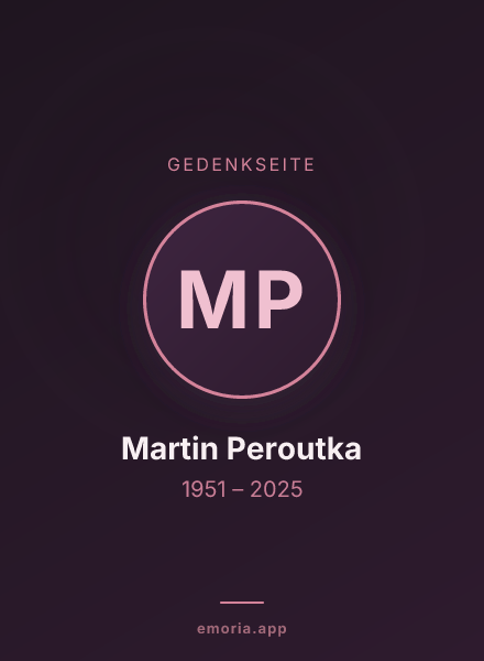 Gedenkportrait von Martin Peroutka