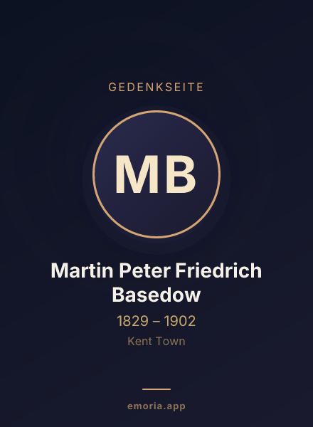 Gedenkportrait von Martin Peter Friedrich Basedow