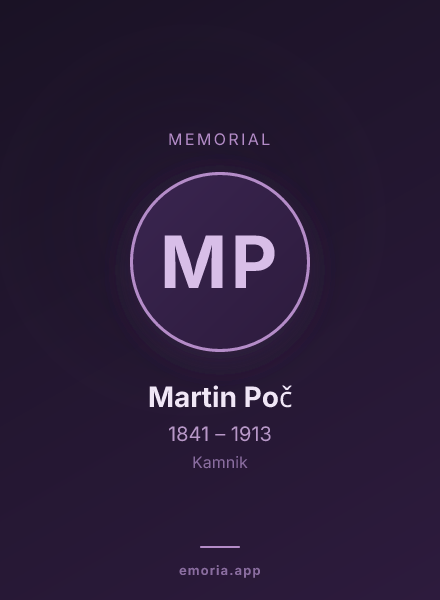 Memorial portrait of Martin Poč