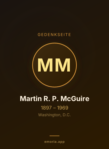 Gedenkportrait von Martin R. P. McGuire