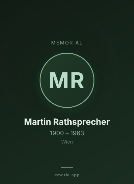 Memorial portrait of Martin Rathsprecher