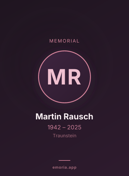 Memorial portrait of Martin Rausch