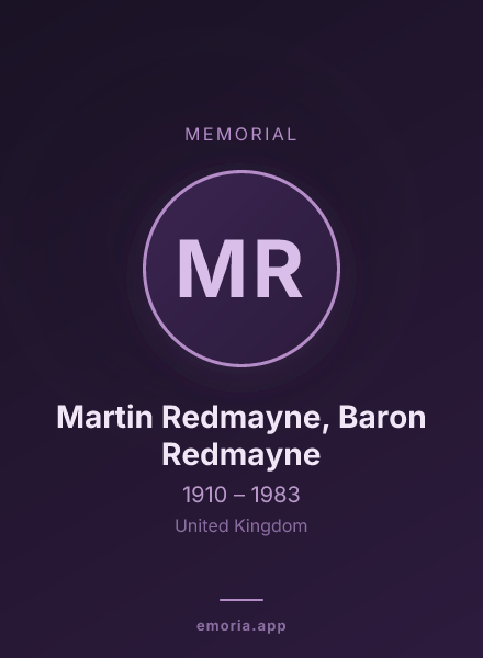 Memorial portrait of Martin Redmayne, Baron Redmayne