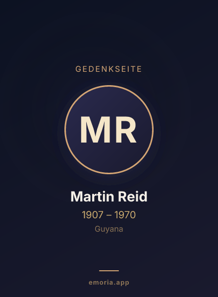 Gedenkportrait von Martin Reid