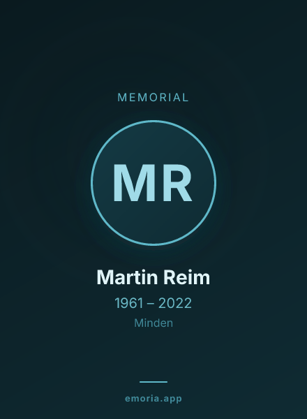 Memorial portrait of Martin Reim