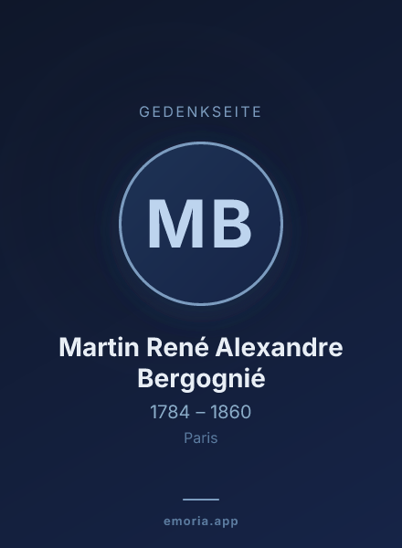 Gedenkportrait von Martin René Alexandre Bergognié