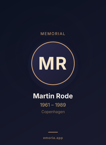 Memorial portrait of Martin Rode
