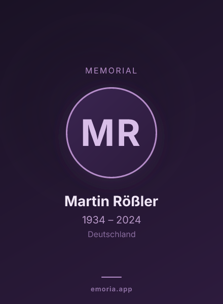 Memorial portrait of Martin Rößler