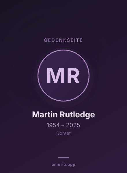Gedenkportrait von Martin Rutledge