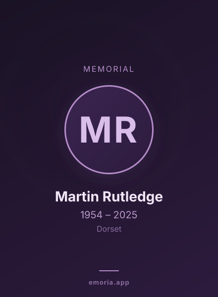 Memorial portrait of Martin Rutledge