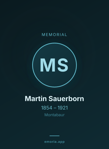Memorial portrait of Martin Sauerborn