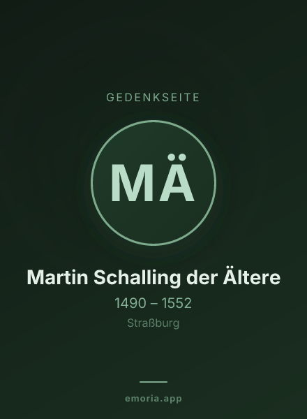 Gedenkportrait von Martin Schalling der Ältere
