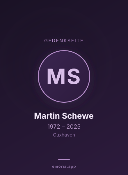 Gedenkportrait von Martin Schewe