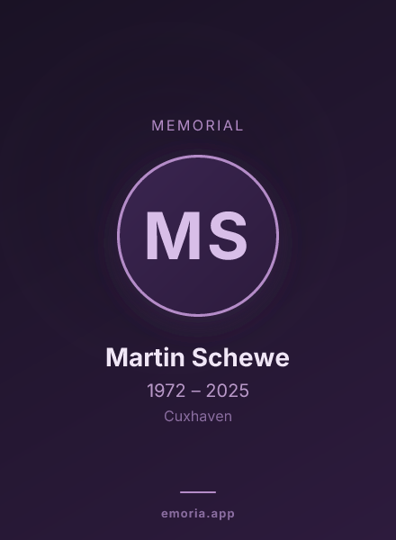 Memorial portrait of Martin Schewe