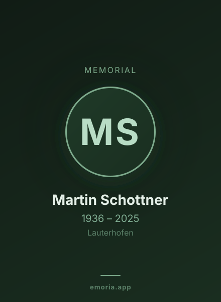 Memorial portrait of Martin Schottner